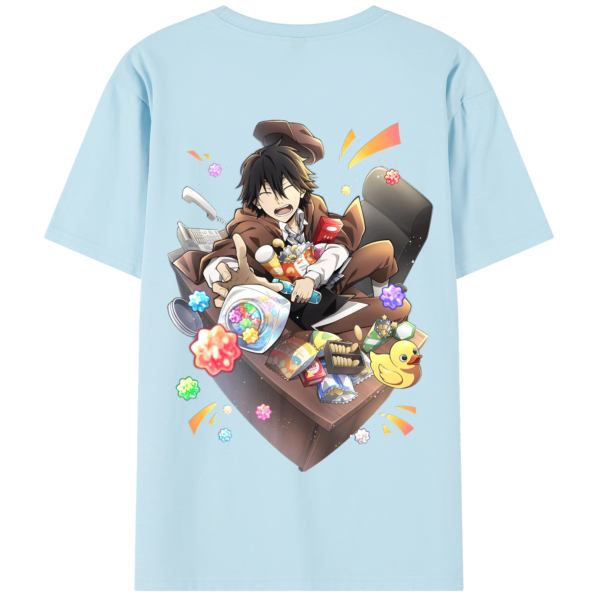 （画像用） 文豪ストレイドッグス Bungo Stray Dogs 綿100％半袖Tシャツ（背面プリント）